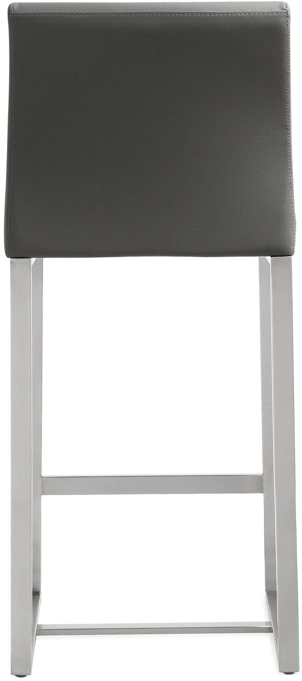 Denmark Grey Stainless Steel Counter Stool (Set of 2) | BeBoldFurniture