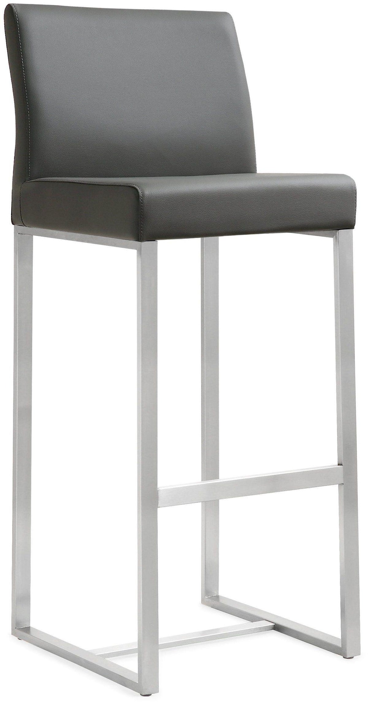 Denmark Grey Stainless Steel Barstool (Set of 2) | BeBoldFurniture