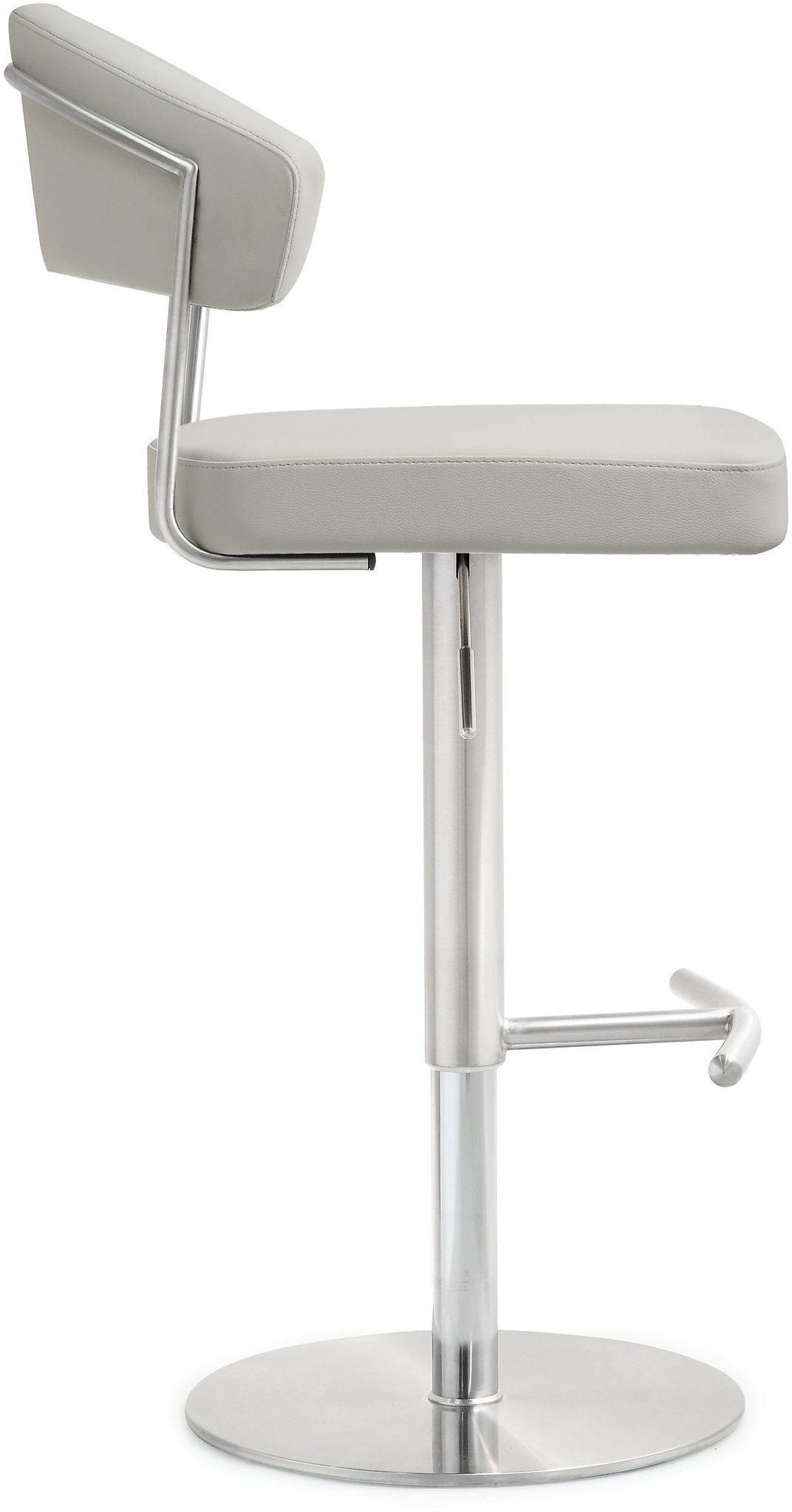 Cosmo Light Grey Stainless Steel Barstool | BeBoldFurniture