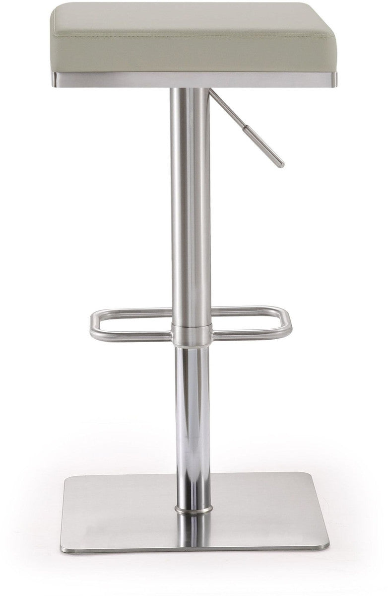 Bari Light Grey Steel Adjustable Barstool In Houston | BeBoldFurniture 