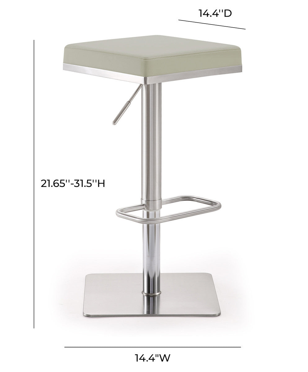 Bari Light Grey Steel Adjustable Barstool In Houston | BeBoldFurniture 