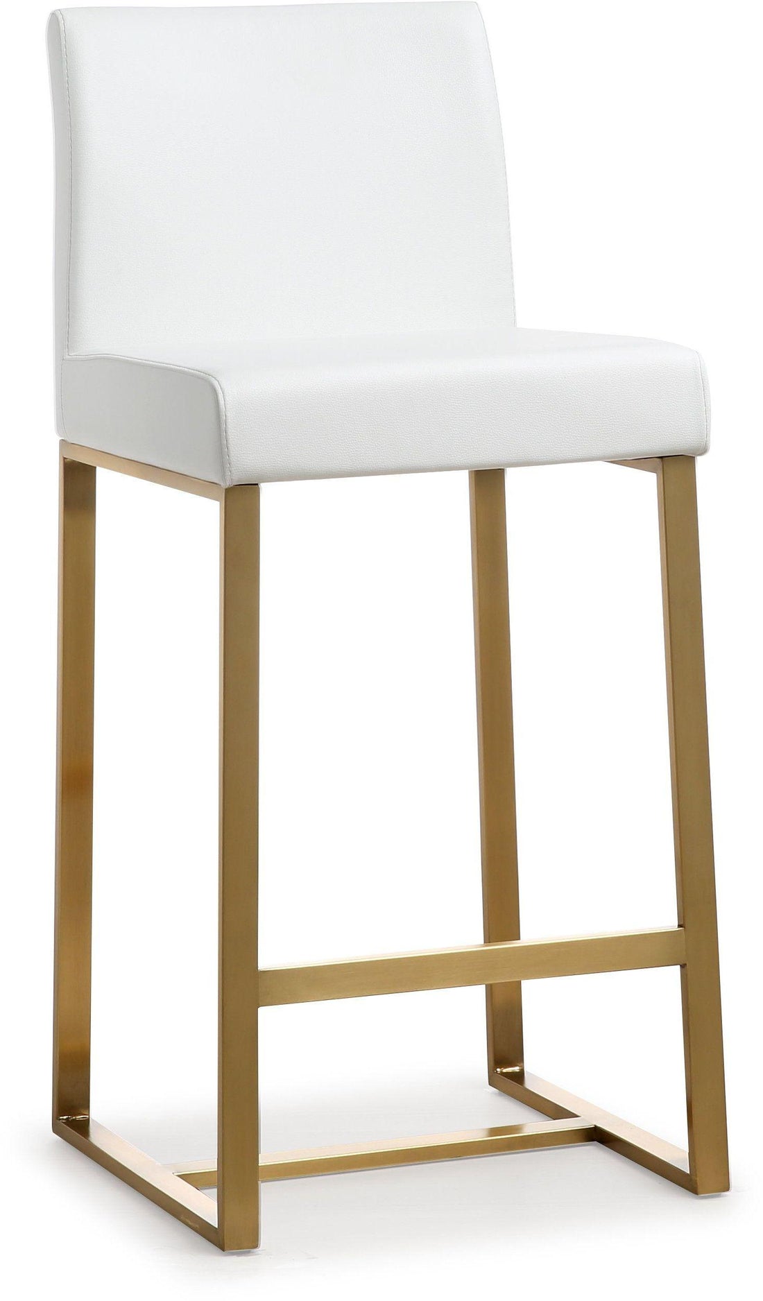 Denmark White Gold Steel Counter Stool (Set of 2) | BeBoldFurniture