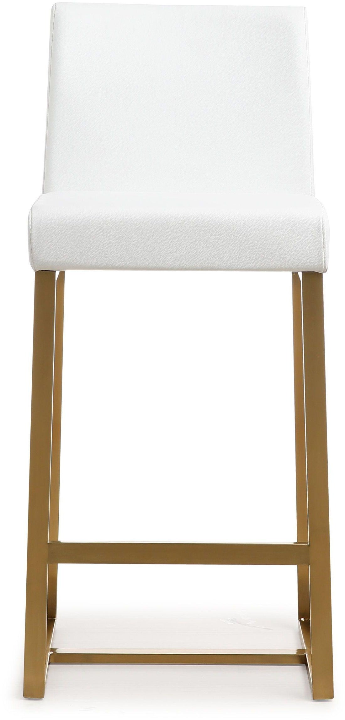 Denmark White Gold Steel Counter Stool (Set of 2) | BeBoldFurniture