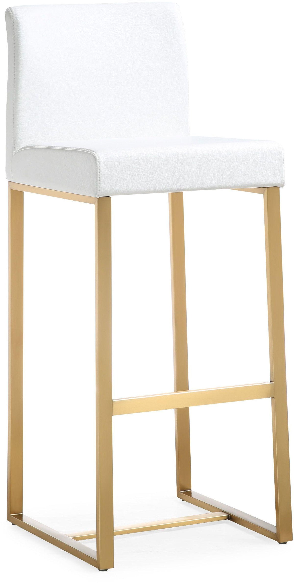 Denmark White Gold Steel Barstool (Set of 2) | BeBoldFurniture