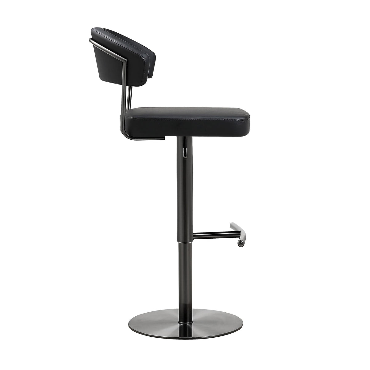 Cosmo Black on Black Steel Barstool | BeBoldFurniture