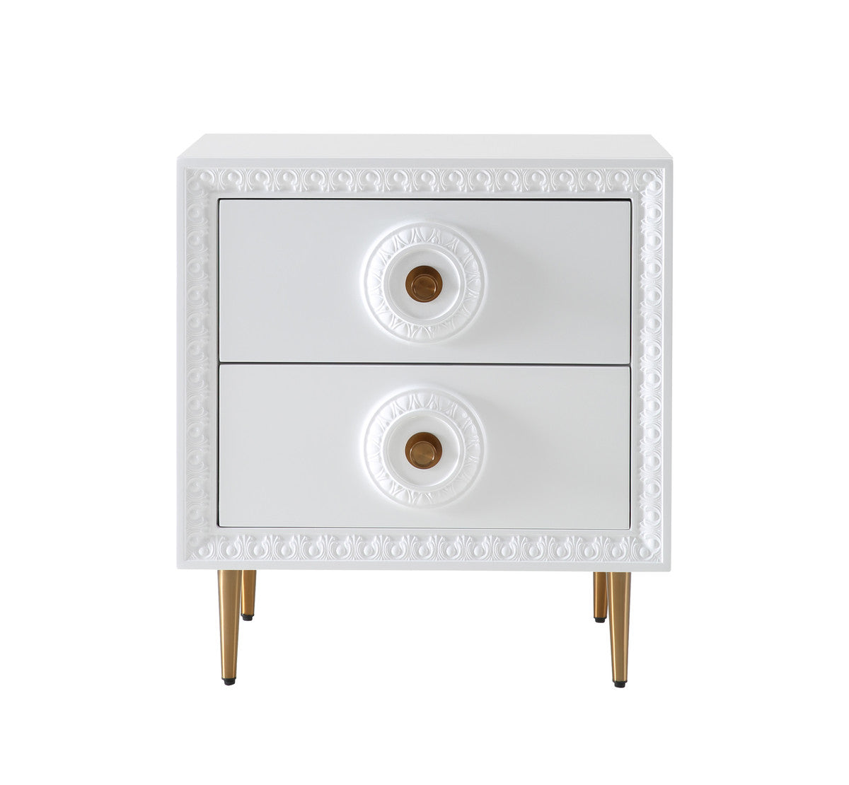 Bovey White Lacquer Side Table | BeBoldFurniture