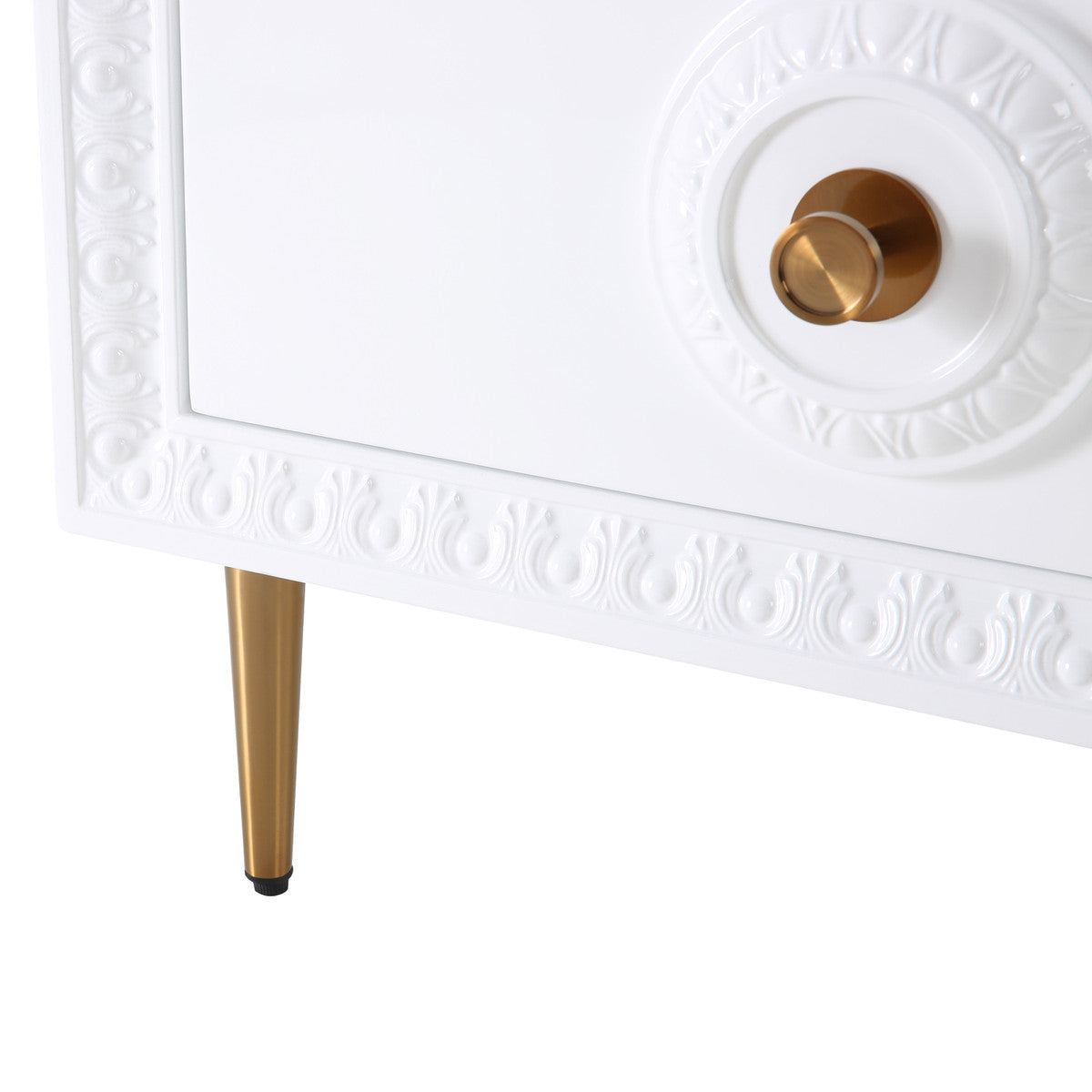 Bovey White Lacquer Side Table | BeBoldFurniture