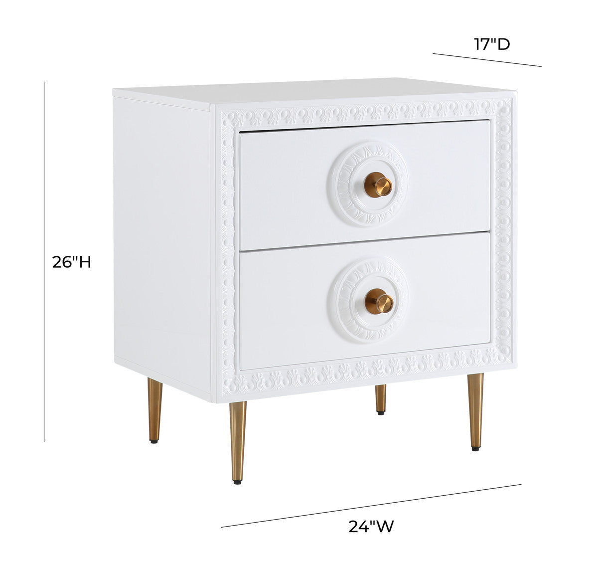 Bovey White Lacquer Side Table | BeBoldFurniture