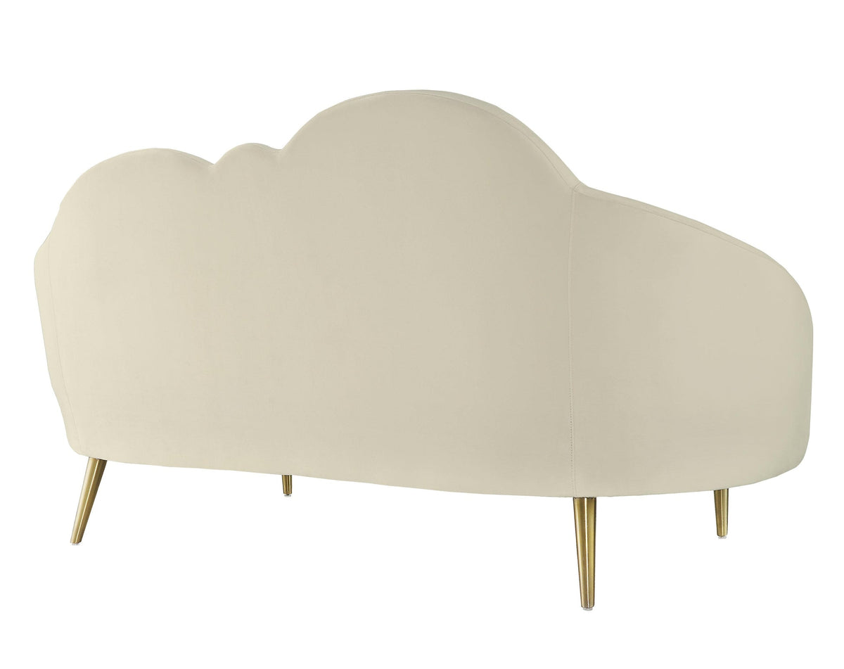 Cloud Cream Velvet Settee | BeBoldFurniture