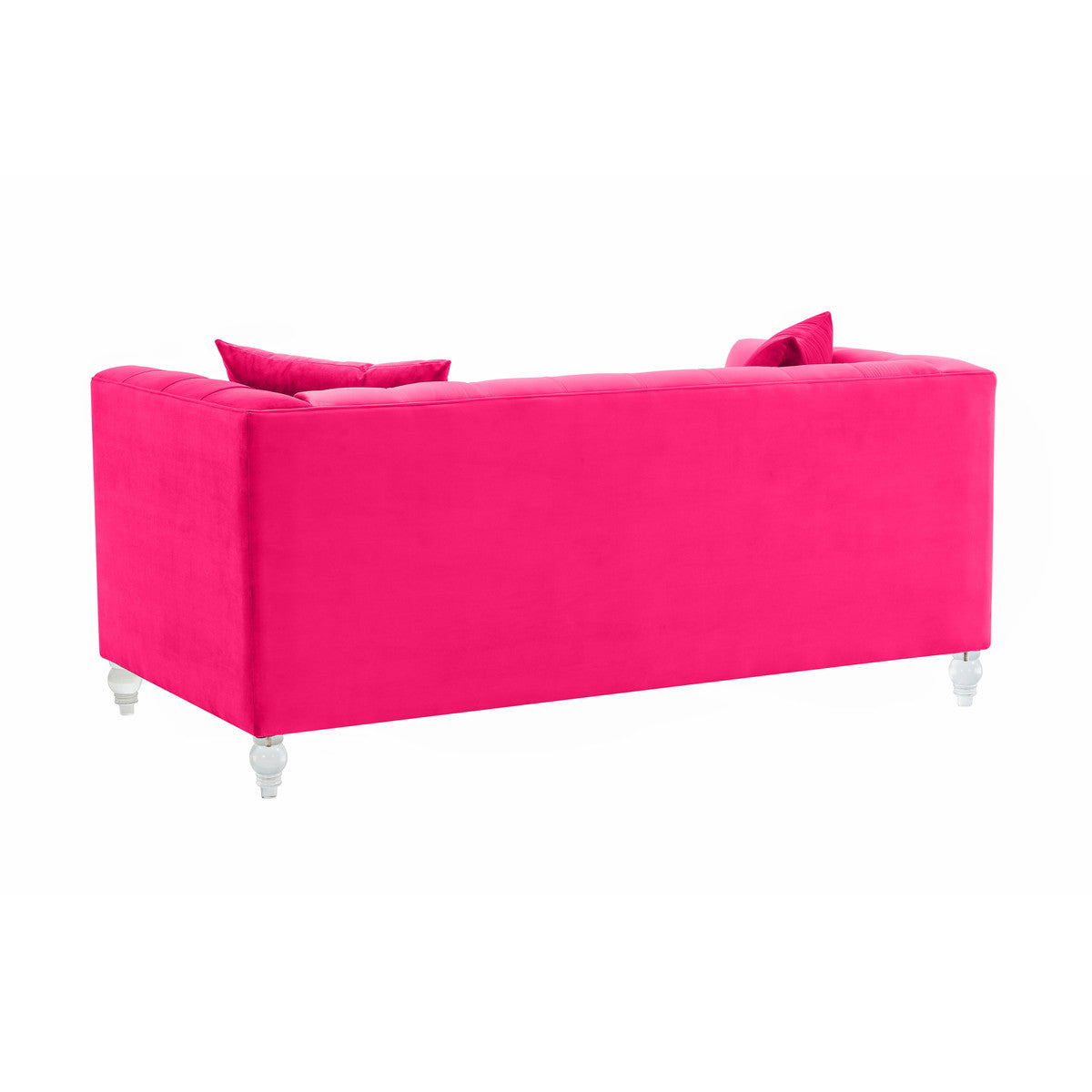 Bea PinkVelvet Loveseat In Houston | BeBoldFurniture 