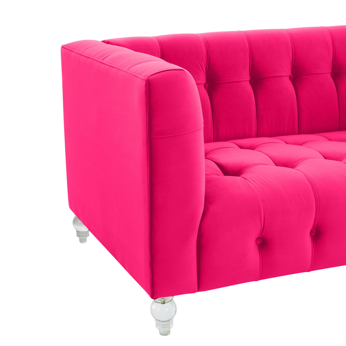 Bea PinkVelvet Loveseat In Houston | BeBoldFurniture 