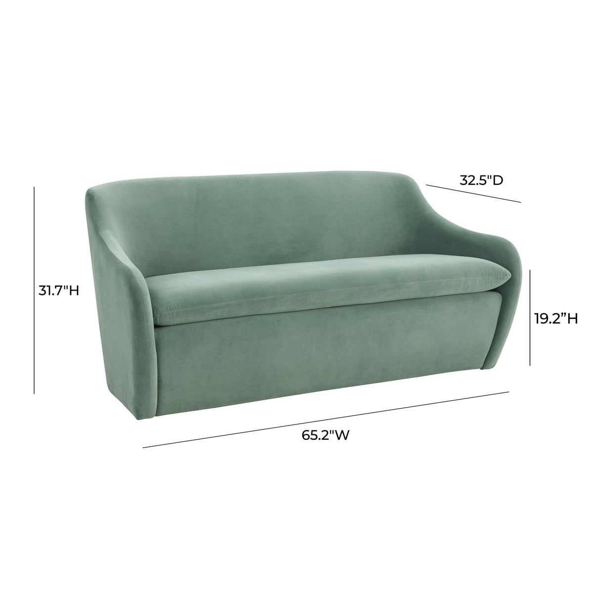 Cellia Frost Blue Velvet Loveseat | BeBoldFurniture