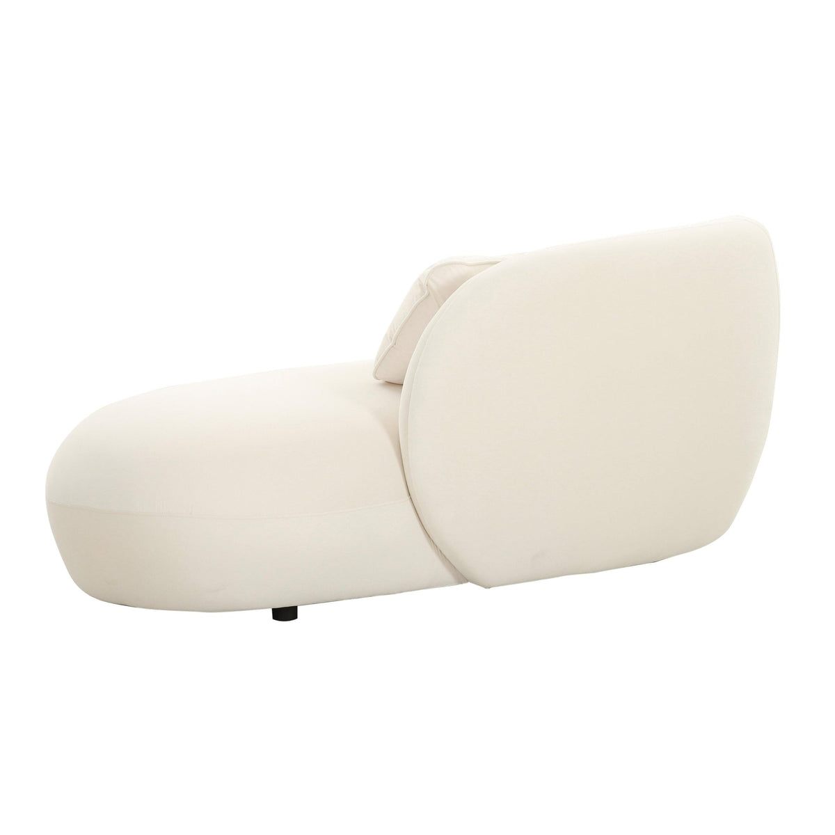 Galet Cream Velvet Chaise | BeBoldFurniture