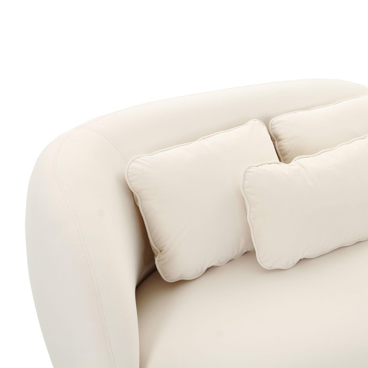 Galet Cream Velvet Chaise | BeBoldFurniture