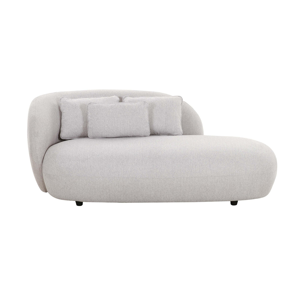 Galet Grey Velvet Chaise | BeBoldFurniture