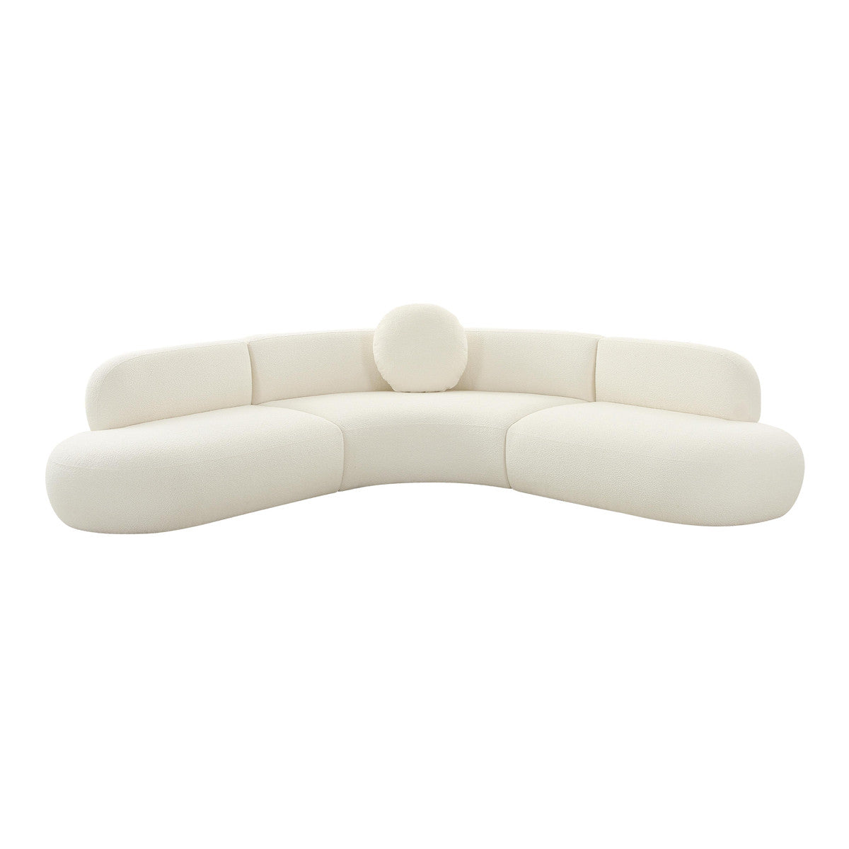 Broohah Cream Boucle Sectional | BeBoldFurniture