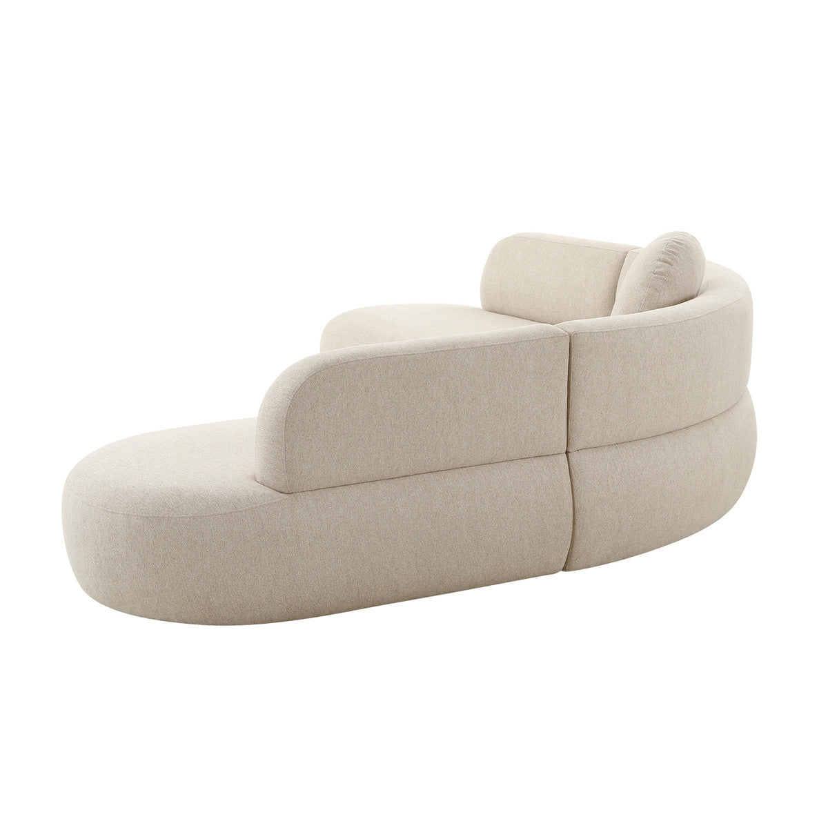 Broohah Beige Linen Sectional | BeBoldFurniture