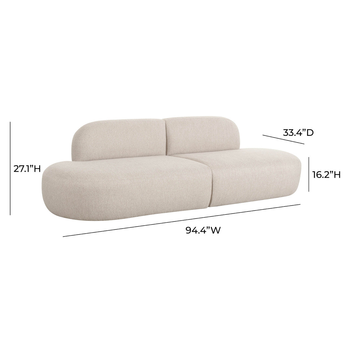 Broohah Beige Linen Sofa | BeBoldFurniture