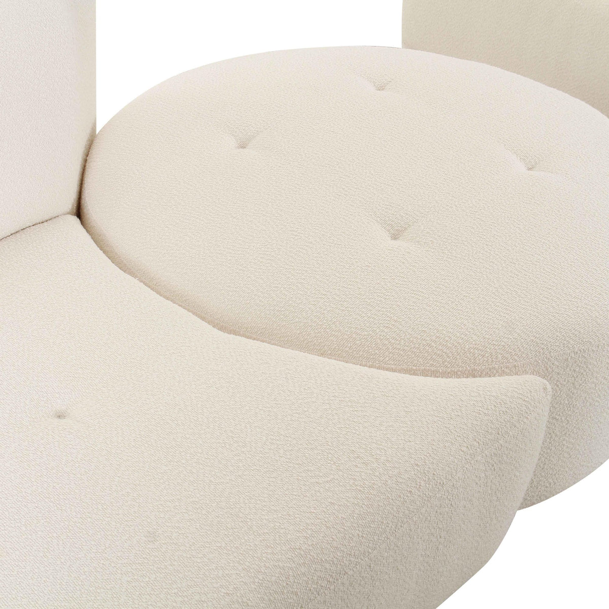 Fickle Cream Boucle 4-Piece Modular RAF Sectional | BeBoldFurniture