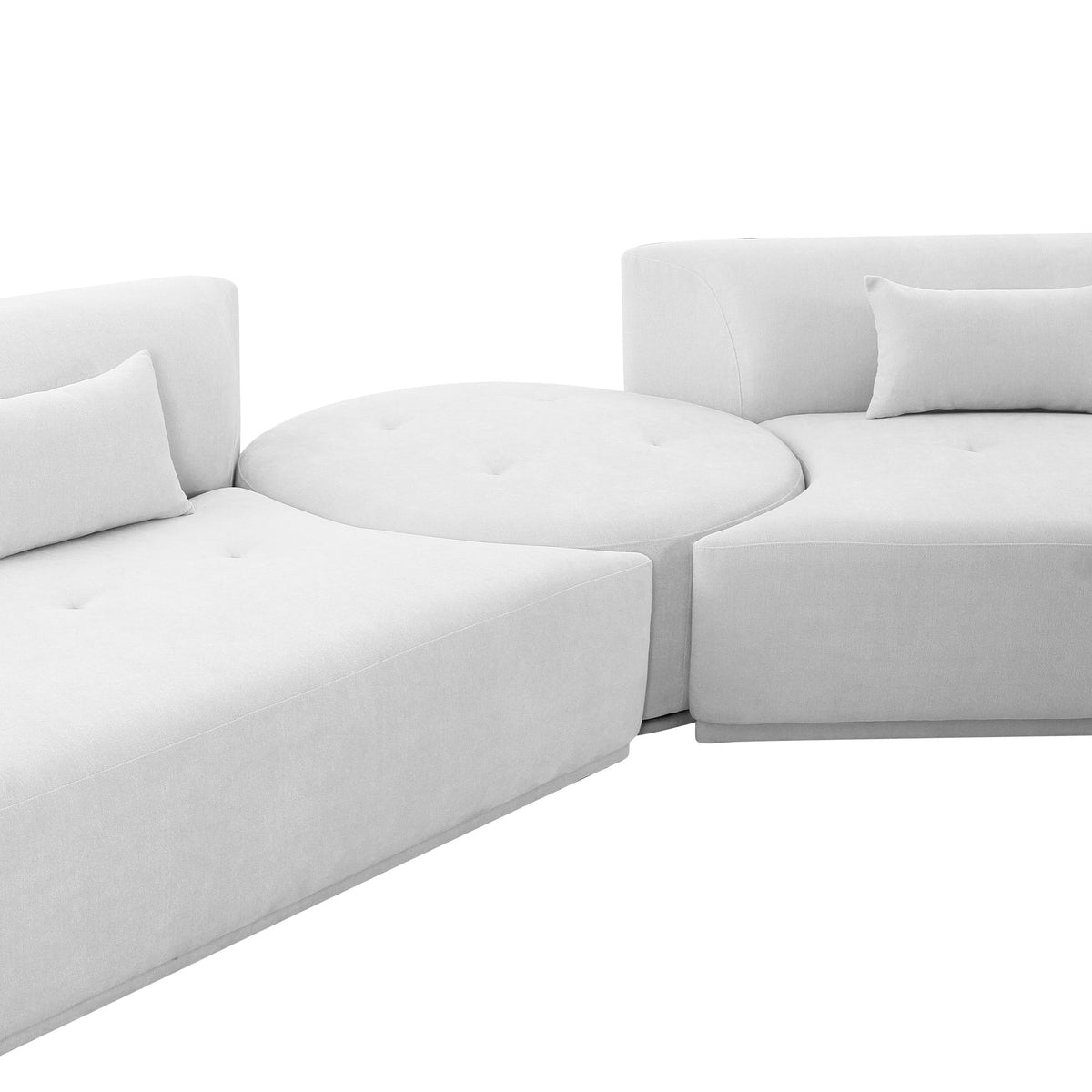 Fickle Grey Velvet 3-Piece Modular Sectional | BeBoldFurniture