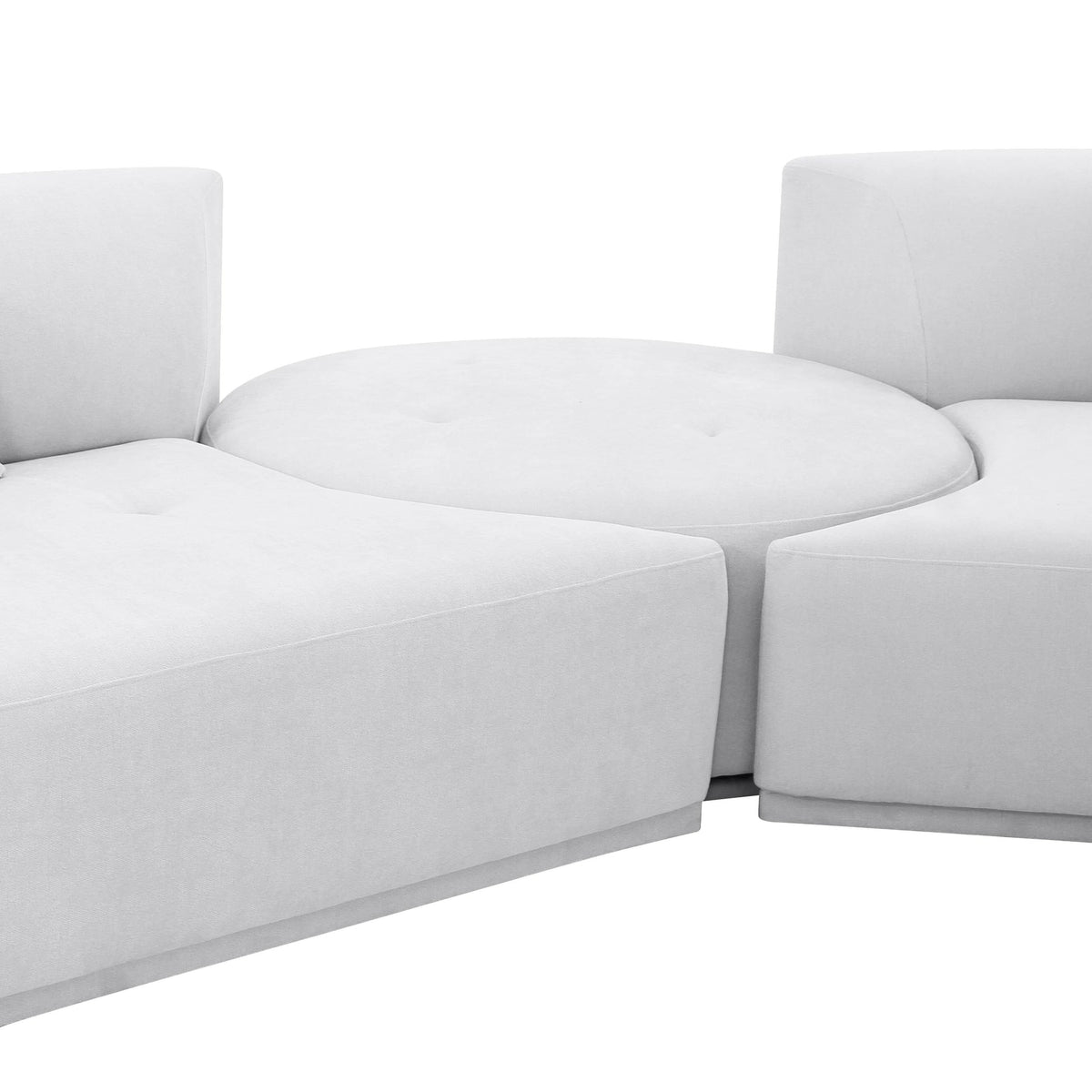 Fickle Grey Velvet 5-Piece Modular Chaise Sectional | BeBoldFurniture