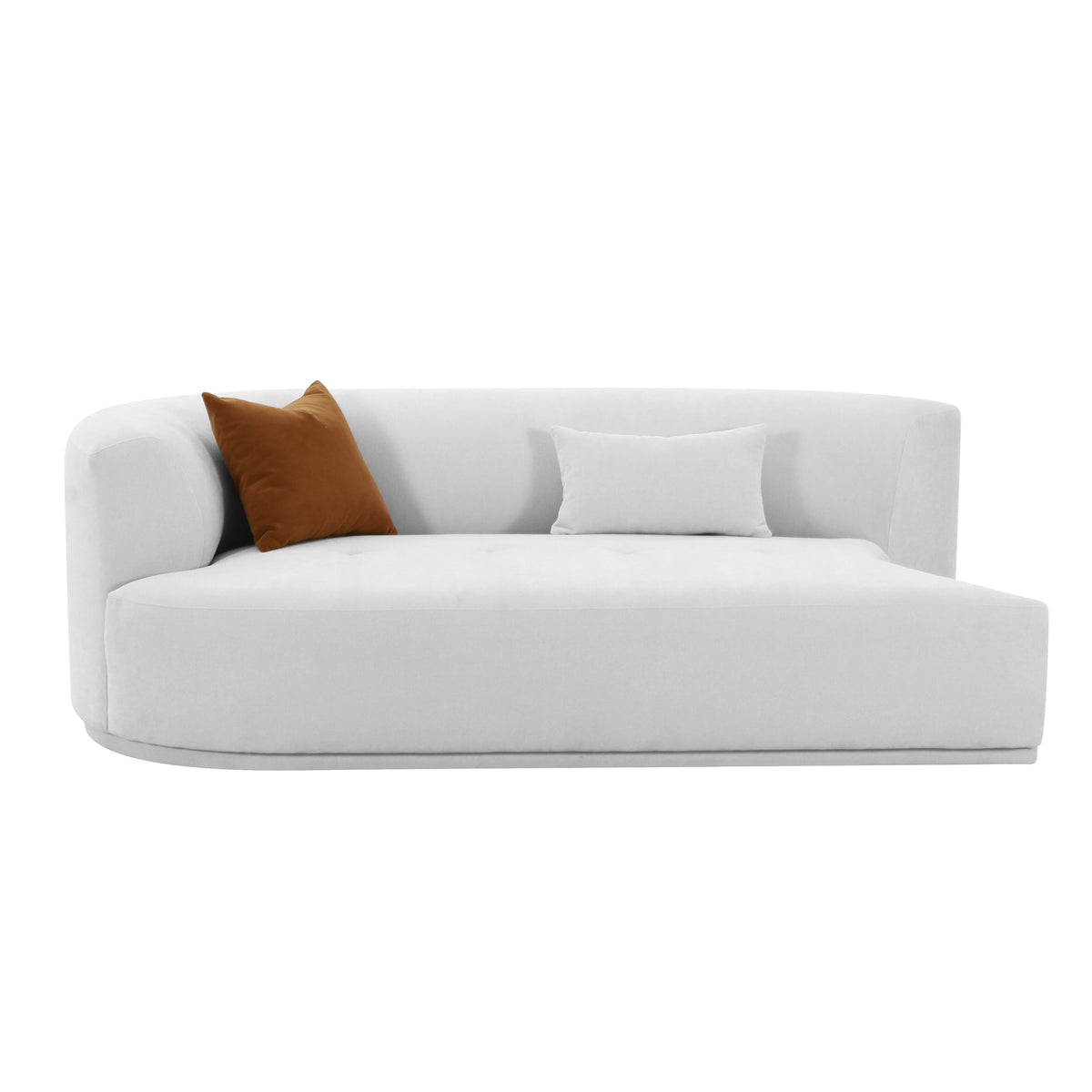 Fickle Grey Velvet Modular LAF Loveseat | BeBoldFurniture