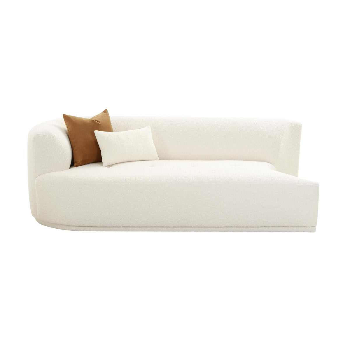 Fickle Cream Boucle Modular LAF Loveseat | BeBoldFurniture