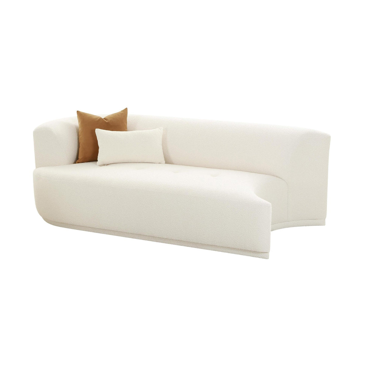 Fickle Cream Boucle Modular LAF Loveseat | BeBoldFurniture