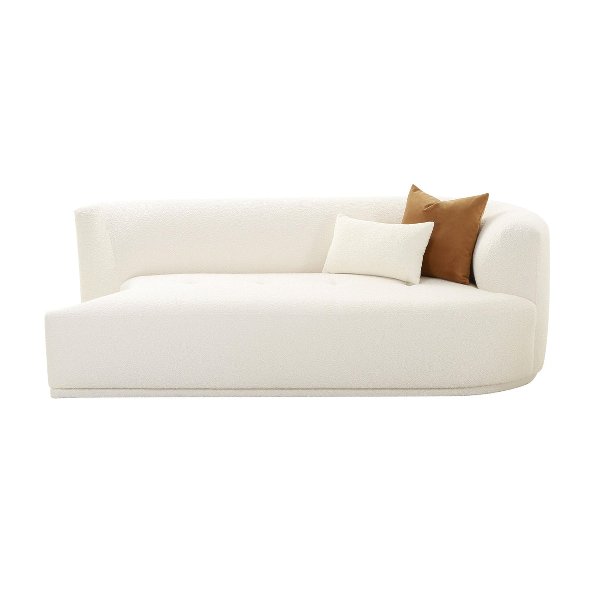 Fickle Cream Boucle Modular RAF Loveseat | BeBoldFurniture