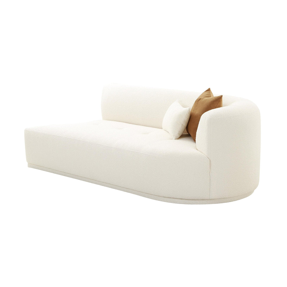 Fickle Cream Boucle Modular RAF Loveseat | BeBoldFurniture