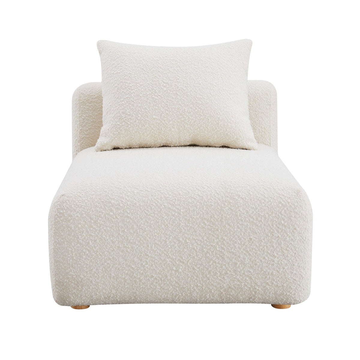 Hangover Cream Boucle Modular Armless Chair | BeBoldFurniture