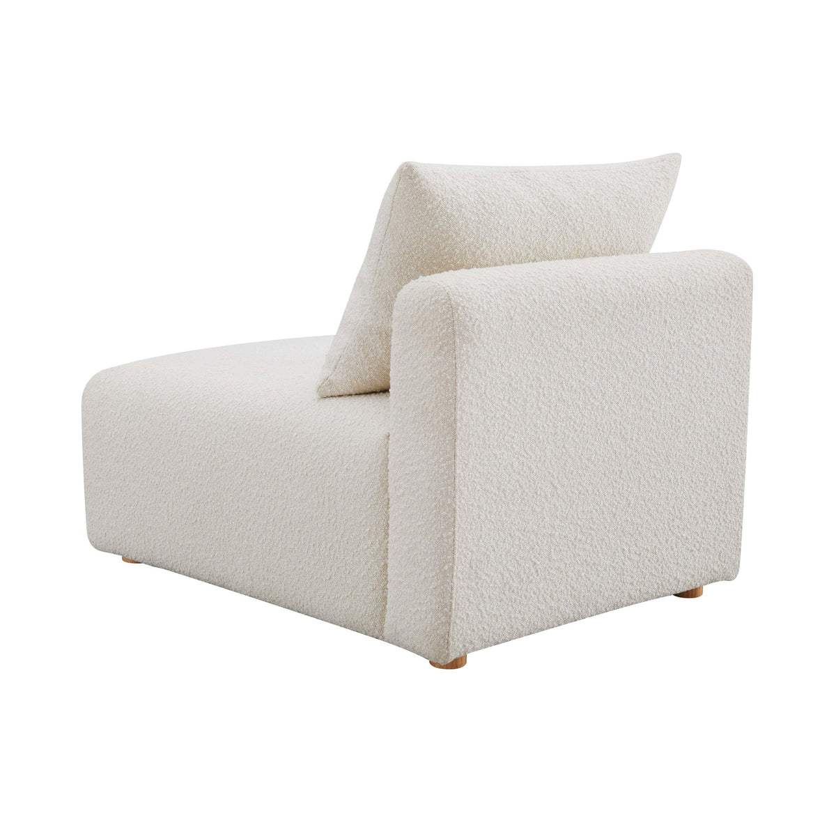 Hangover Cream Boucle Modular Armless Chair | BeBoldFurniture