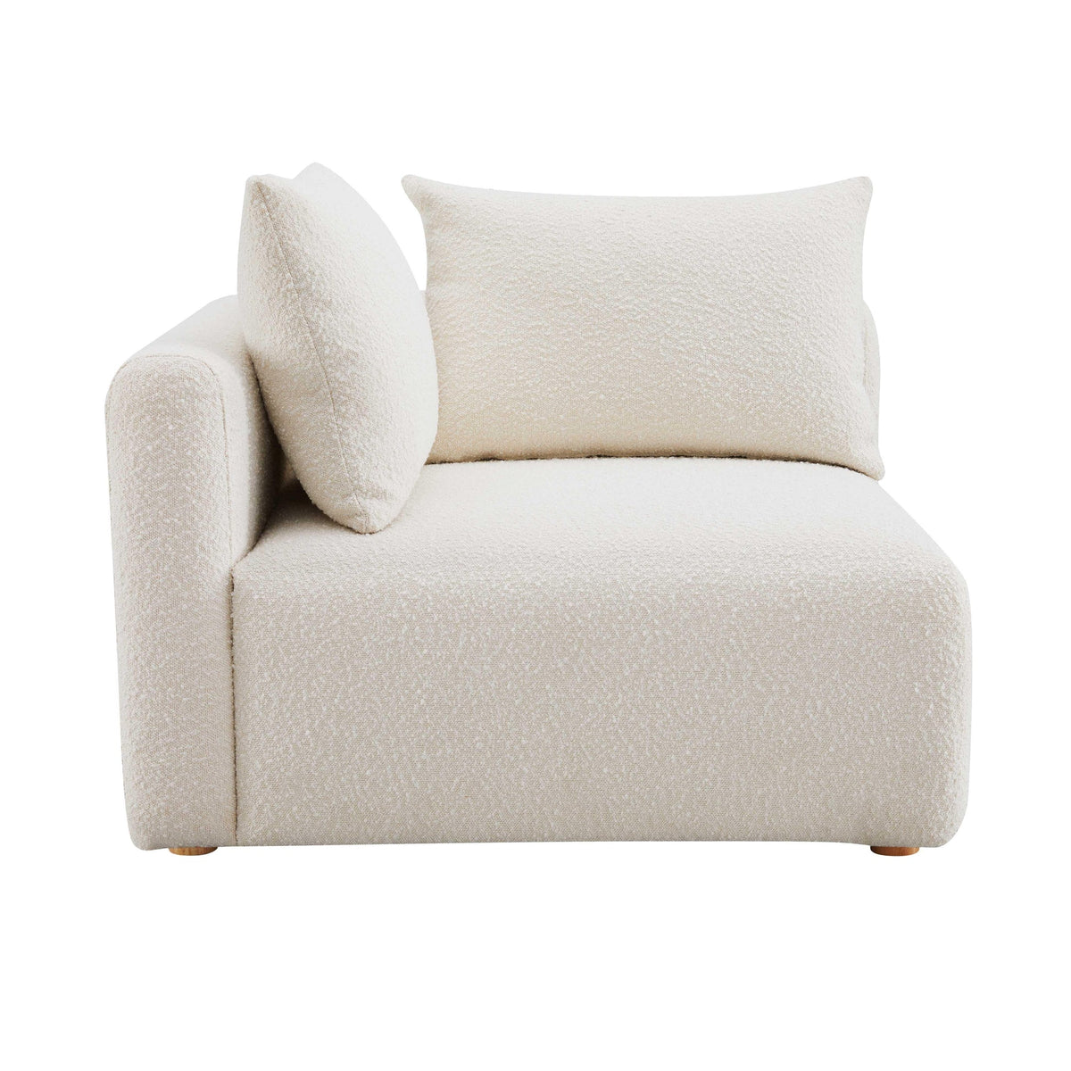 Hangover Cream Boucle Modular Corner Chair | BeBoldFurniture