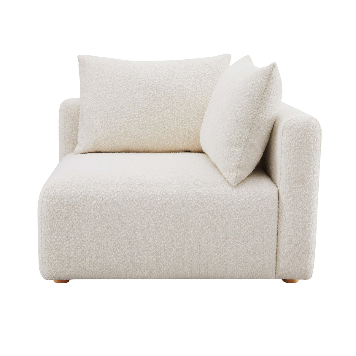 Hangover Cream Boucle Modular Corner Chair | BeBoldFurniture