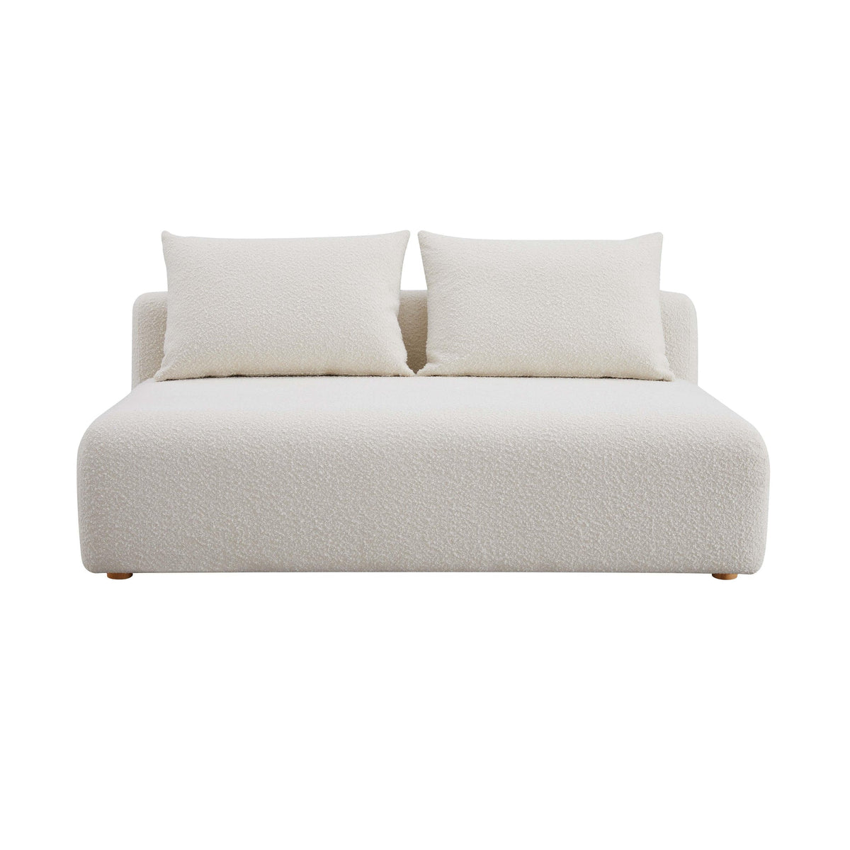 Hangover Cream Boucle Modular Loveseat | BeBoldFurniture