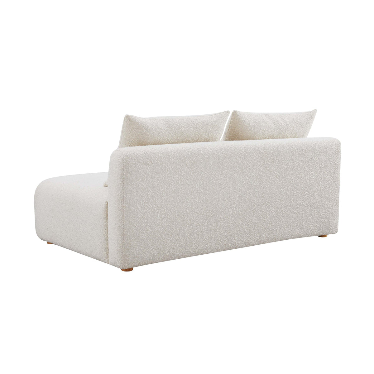 Hangover Cream Boucle Modular Loveseat | BeBoldFurniture