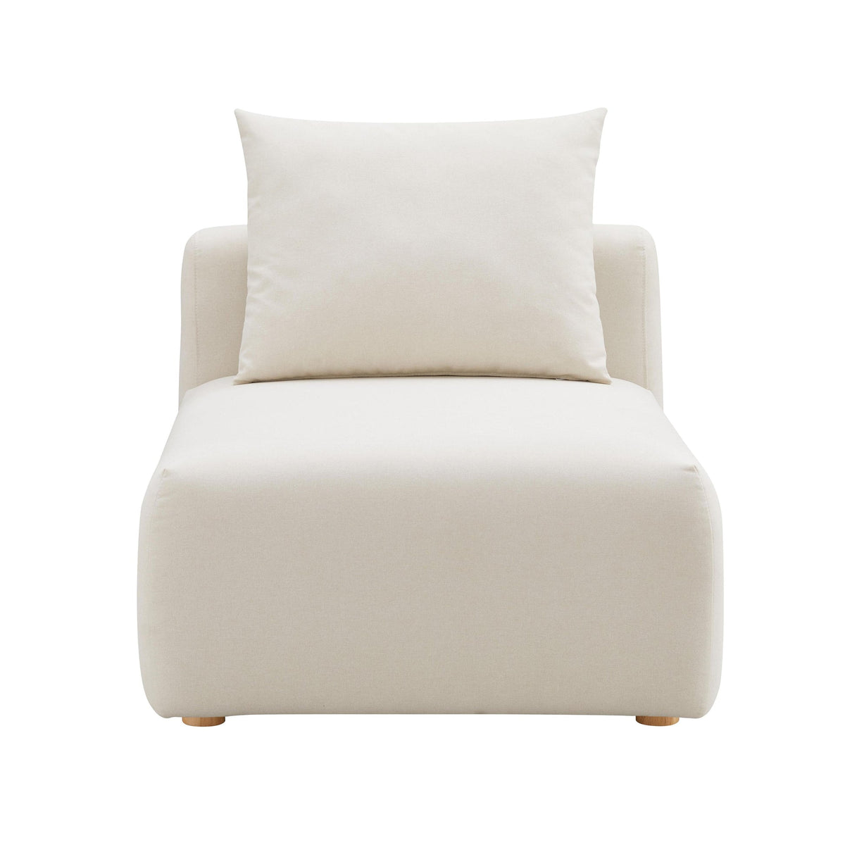 Hangover Cream Performance Linen Modular Armless Chair | BeBoldFurniture