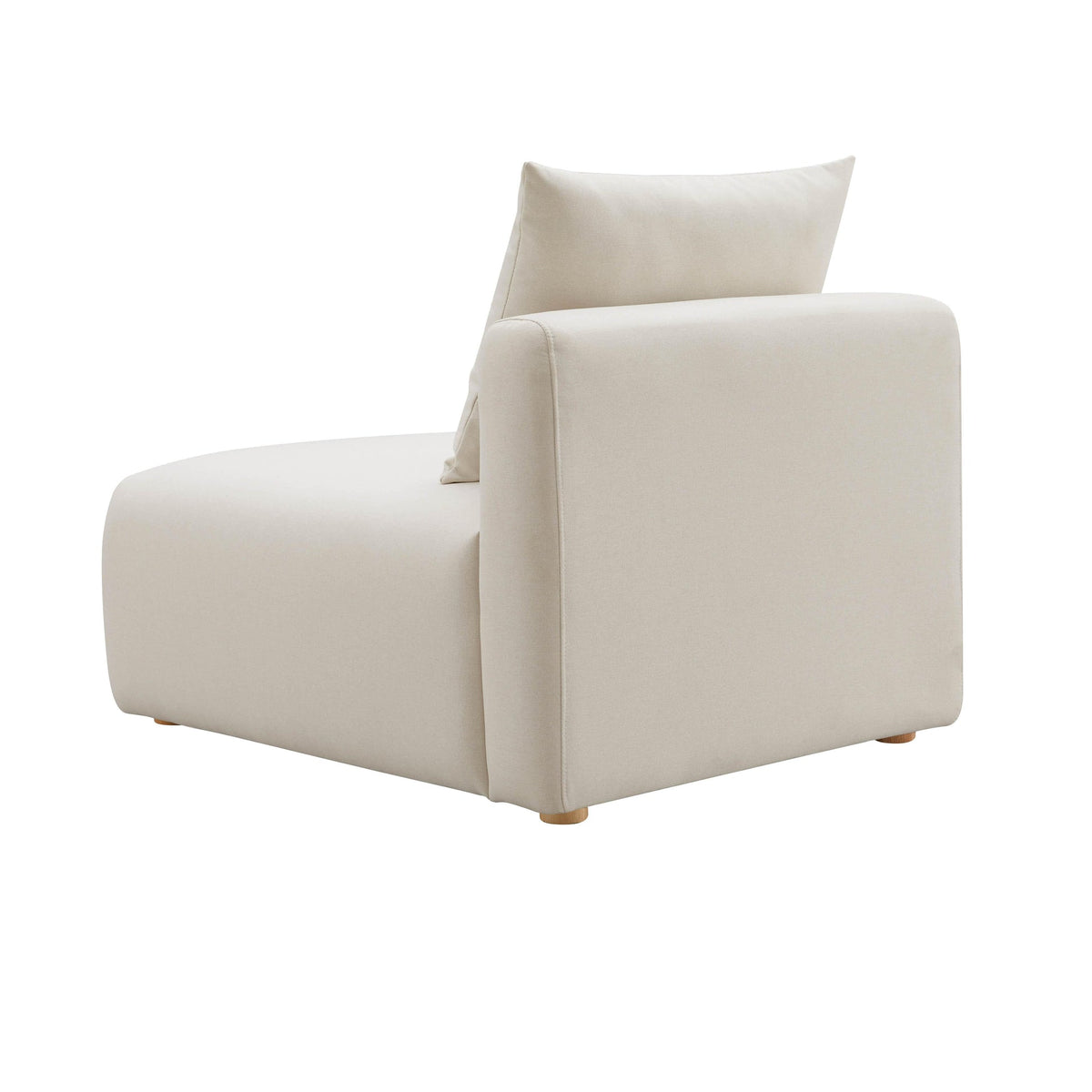 Hangover Cream Performance Linen Modular Armless Chair | BeBoldFurniture