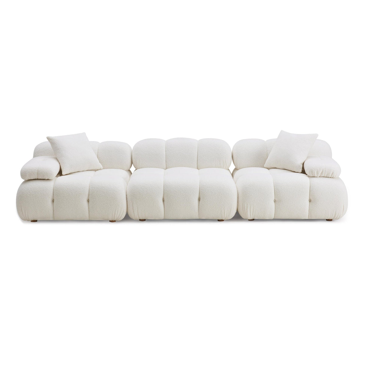 Calliope Cream Vegan Shearling Modular Sofa| BeBoldFurniture