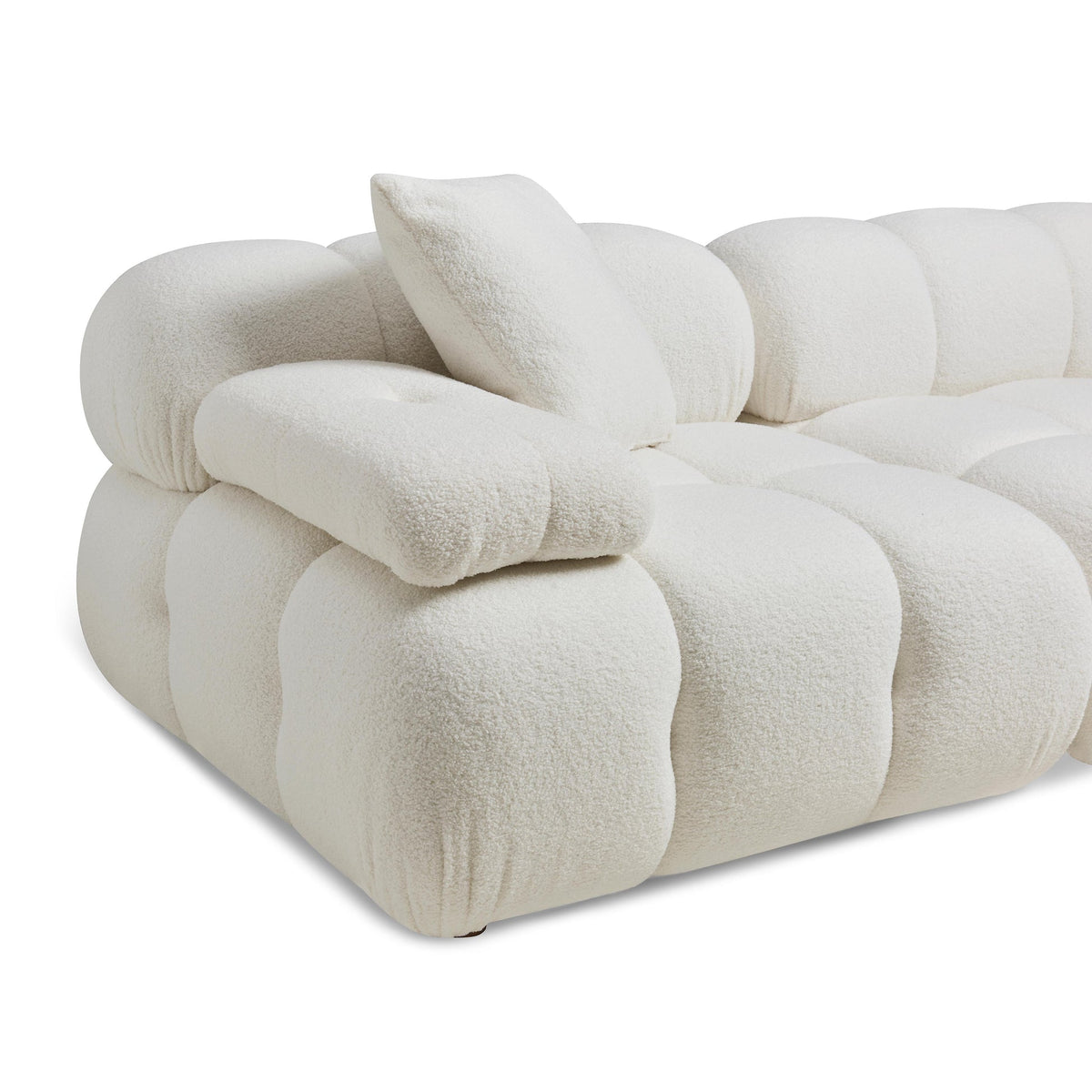 Calliope Cream Vegan Shearling Modular Sofa| BeBoldFurniture