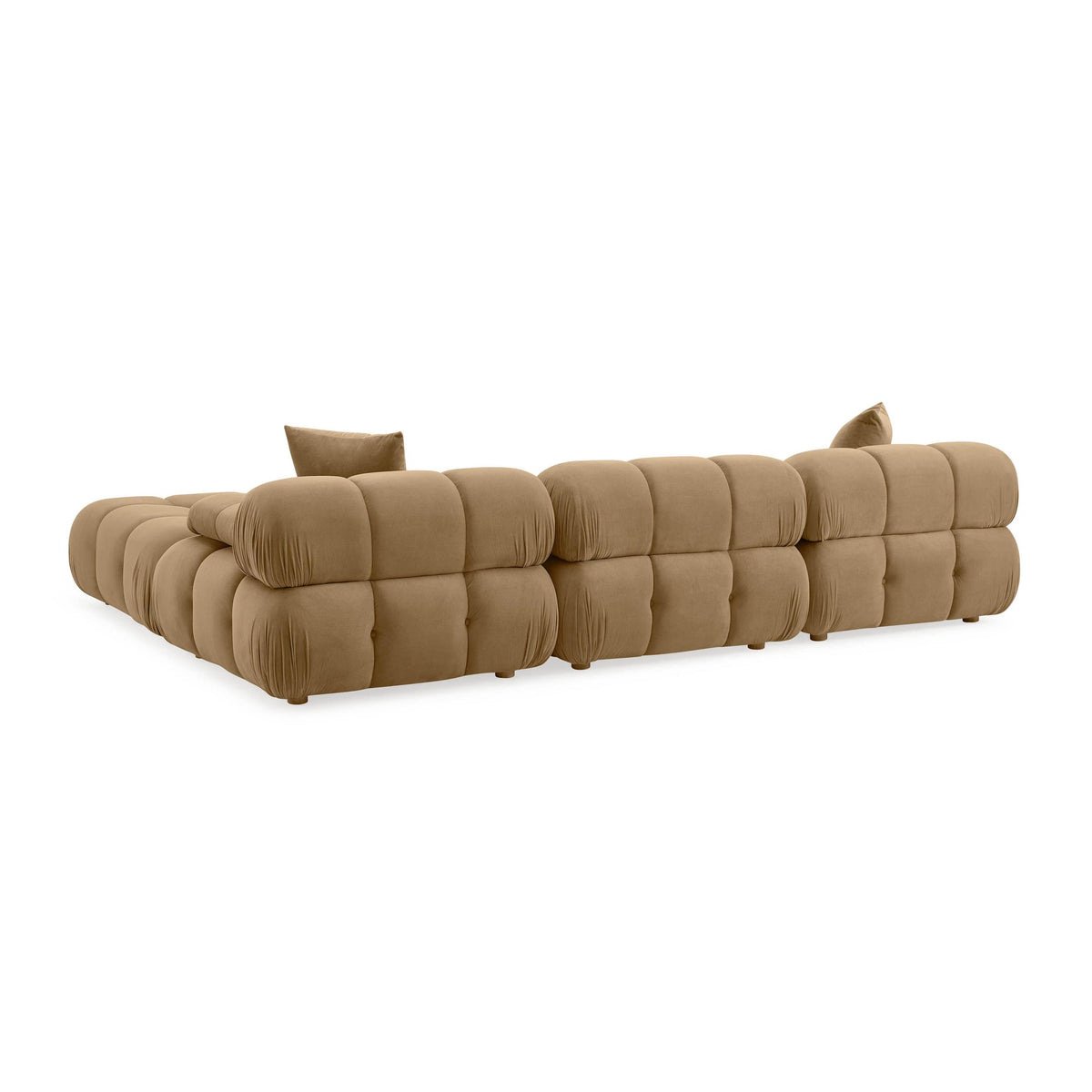 Calliope Cafe Au Lait Performance Velvet 4-piece Modular Sectional | BeBoldFurniture