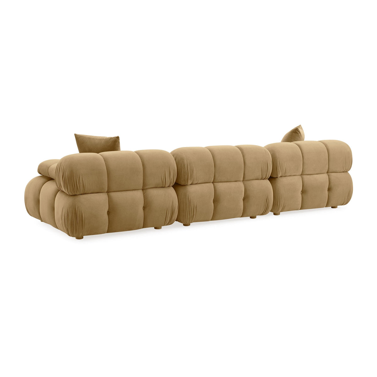 Calliope Cafe Au Lait Performance Velvet Modular Sofa | BeBoldFurniture