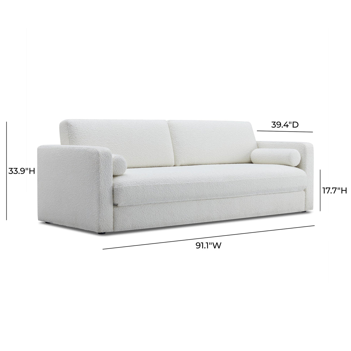 Ryan Cream Boucle Sofa Bed | BeBoldFurniture