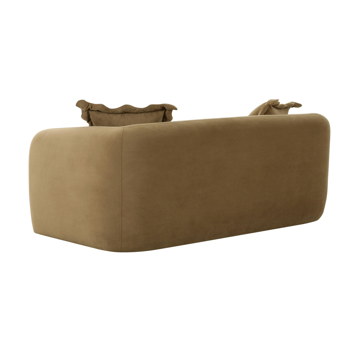 Lou Cafe Au Lait Performance Velvet Loveseat | BeBoldFurniture