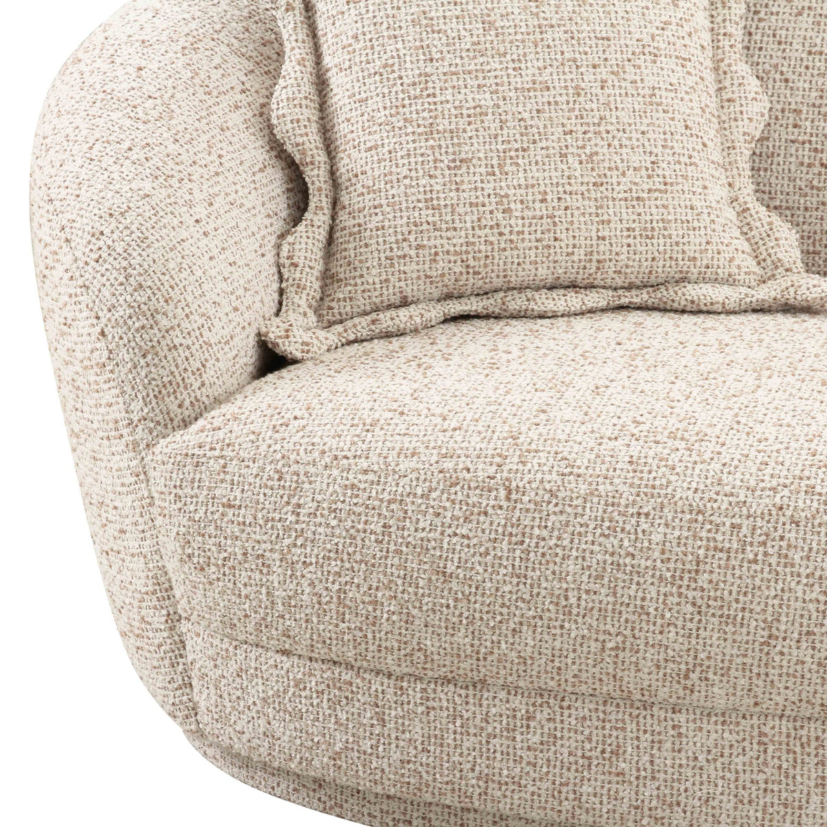 Marion Two-Tone Textured Boucle 4 Person Sectional | BeBoldFurniture