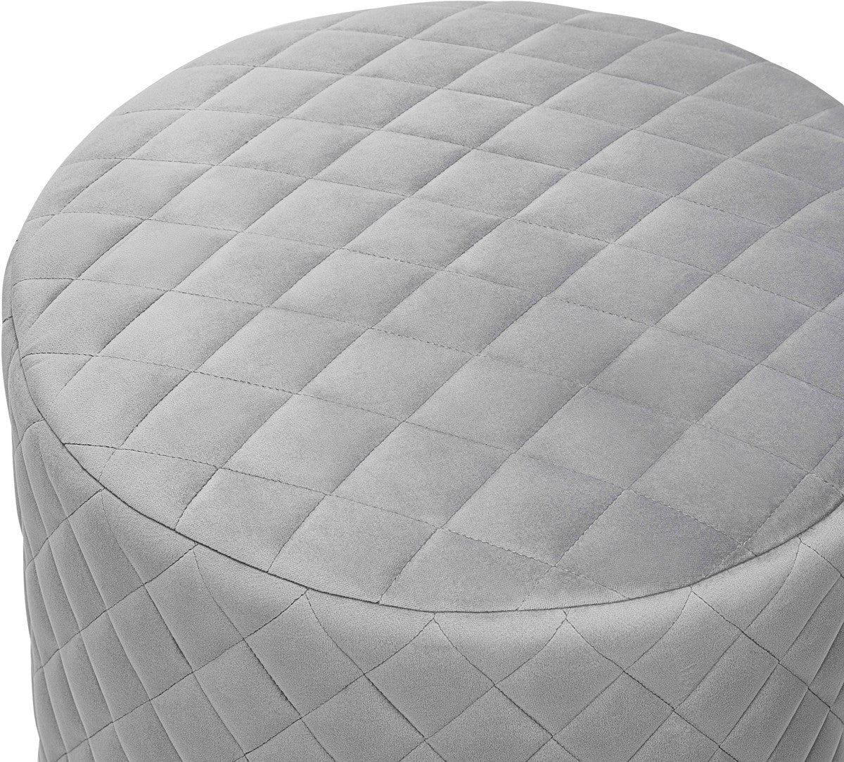 Abir Grey Velvet Ottoman | Furniture Made in the US | BeBoldFurniture