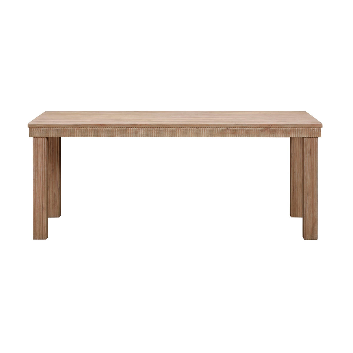 Cassie Natural 108 Inch Rectangular Outdoor Dining Table | BeBoldFurniture