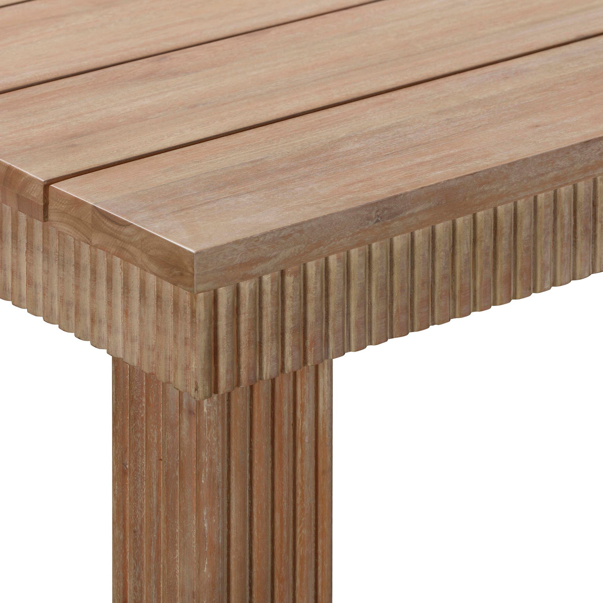 Cassie Natural 108 Inch Rectangular Outdoor Dining Table | BeBoldFurniture