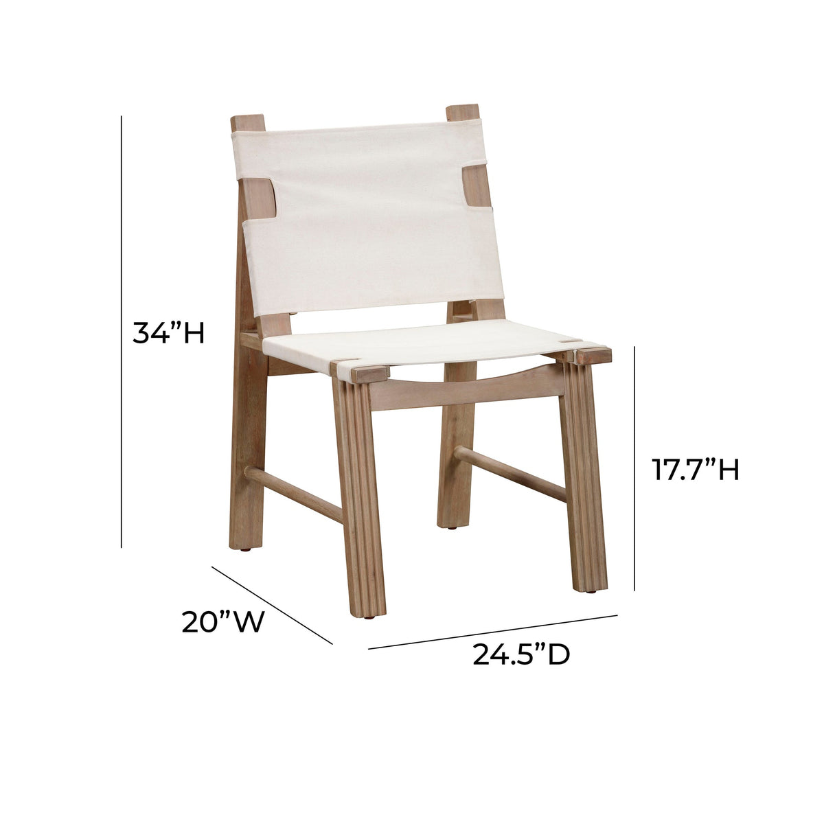 Cassie Cream Outdoor Dining Chair - Set of 2 | BeBoldFurniture