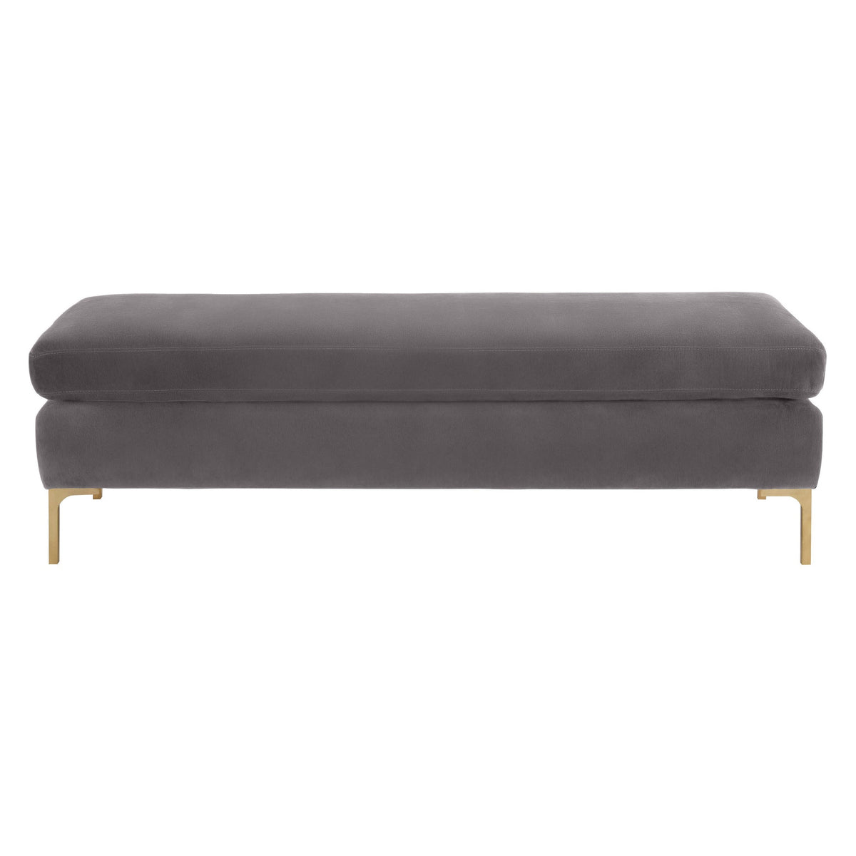 Delilah Grey Velvet Bench | BeBoldFurniture